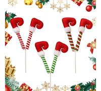Acunny Jambes de Lutins pour Sapin de Noël - 3 Pièces Décorations de Cime de Sapin Pattes de Lutin,Accessoires d'Ambiance Fête pour Meubles Portes Chambres Salons Portails