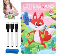 Acunny Jeu de cartes de contrôle de crayon - Cartes réutilisables pour l'entraînement à l'écriture | Livre interactif pour apprendre à écrire et développer les compétences pour garçons et filles