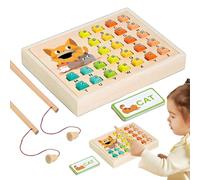 Acunny Jeux de pêche pour, 3-5, Lettres et Chiffres magnétiques, Jeux de pêche magnétiques en Bois, activités pour Tout-Petits | Jouets de développement pour Thanksgiving, réunions