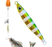 Acunny Leurres pour bars | Appâts artificiels phosphorescents métalliques pour la nuit - Équipement lumineux pour poissons dans les rivières, ruisseaux, réservoirs lacs