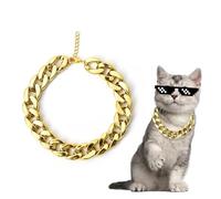 Acunny Liens de chaîne de métaux pour Les Colliers pour Chiens, Collier de chaîne de Chiens,Accessoire d'animaux de Compagnie à chaîne Lourde réglable - Collier de Bijoux en Alliage en Aluminium pour