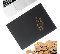 Acunny Livre de collection de pièces de monnaie | Organiseur avec 120 poches - Rangement pour collection de pièces | Pour cours d'histoire, musée, exposition, projet scolaire, maintien culturel