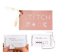 Acunny Livre de compétences en broderie, livre d'artisanat de couture - Livre d'instructions sur les compétences en broderie pour les débutants,Ensemble de patrons de couture faits à la main Améliorez