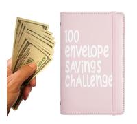 Acunny Livre de défi économique avec enveloppe - Spar-Challenge avec 100 enveloppes - des dépenses, gestion des revenus, collecte de pièces de monnaie - Pour la maison, l'école, le bureau, la