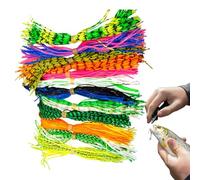 Acunny Lot de 12 Paquets de Jupes d'appât Spinner, matériau Jig Rock | Matériau de Fixation Anti-Mouches, Jambes en Caoutchouc, matériel de pêche en mer, 50 brins pour buzzbaits