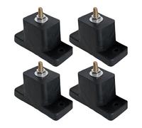 Acunny Lot de 4 amortisseurs de climatisation - Support de montage en caoutchouc - Pieds de compresseur amortissants - Coussinet anti-vibration pour unité extérieure de climatisation