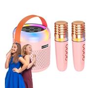 Acunny Machine À Karaoké Portable - Enceinte De Voyage avec Lecteur Musical Et Lumières LED - Enceinte Portable avec Microphone | pour Camping Voyage Maison Pratique De Chant Salle De Classe