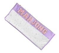 Acunny Mahjong Sac de rangement à fermeture éclair pour briques de mahjong | Récipient de protection transparent pour soirée de jeu, voyage, fêtes