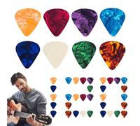 Acunny Médiators de guitare acoustique - Lot de 120 médiators de basse différents - 0,46/0,71/0,96 mm d'épaisseur, accessoires musicaux pour pratiquer et étudier