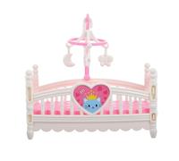 Acunny Meubles Miniatures pour Maison De - Lit Bébé | Accessoires de Simulation Décorations Créatives Jeu d'Imitation pour Familles Décoration Chambre Nursery Jeu Symbolique Éveil Imagination