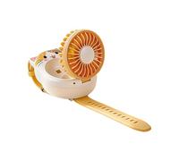 Acunny Mini ventilateur chat mignon rechargeable avec sangle pour poignet | Petits ventilateurs portables en forme d'horloge pour enfants, filles, quotidien, voyage, camping, école, maison