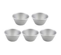 Acunny Moule à flan, 5 capsules de cupcake, moule en acier au carbone pour crêpes, flans, soufflés, chocolats, cupcakes et desserts