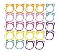 Acunny Notions de crochet, Notions de tricot de chat - Oreilles de chat tricotant des anneaux de notions de crochet,Marqueurs de couture en métal en forme de chat, 24 pièces, marqueurs de Crochet