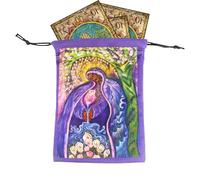 Acunny Oracle Pochette En Velours Pour Tarot Épaisseur Tarot Sac De Rangement Épais Velours Pochettes D'emballage Arbre De Vie Symbole Cordon Sac De Protection Carte