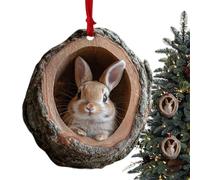 Acunny Ornements d'Animaux en Acrylique de Noël | Décorations 2D Mignonnes pour Arbre de Noël | Raton Laveur, Hibou, Écureuil, Hérisson, Lapin, Oiseau, Faune