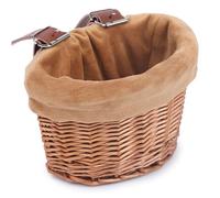Acunny Panier de vélo pour enfant | Panier de rangement réglable polyvalent en rotin tressé pour guidon de vélo d'enfant - Panier de rangement pour les courses, jouets, livres, photographie
