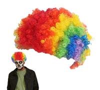 Acunny Perruques de clown pour femmes, bandeau élastique, postiches arc-en-ciel, perruques folles, pour bal masqué, Halloween, femmes, enfants, cirque, Noël, hommes, cosplay