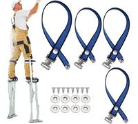 Acunny Pièce de rechange pour échasses pour cloisons sèches, sangles d'échasses, sangles pour bandes de jambes pour échasses pour cloison sèche, sangle de fixation de jambes haute résistance