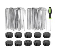 Acunny Piquets de Jardin en métal, Balayage de barrière d' | Piques Robustes pour Bordure de pelouse, épingles de Paysage, piquets de Paysage, ancrages multifonctionnels en Tissu d'extérieur pour