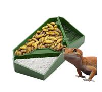 Acunny Plat d'alimentation des Reptiles, Plat de Plats Reptiles | Assiette de Nourriture du Hamster Tout-en-1,Bol de la Pot-de-vin Portable de Petits Animaux, Fournitures d'alimentation pour Crawl