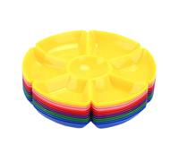 Acunny Plateau de service pour collations - 7 compartiments - 12 desserts - Pour collations, desserts, fruits, biscuits, bonbons, cupcakes, fêtes, réunions, dîners, cuisine