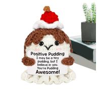Acunny Positive Support Figurine au crochet, peluche inspirante, peluche douce avec dictons motivants, comme cadeau pour les anniversaires, les infirmières, les enseignants, les amis, l'obtention d'un