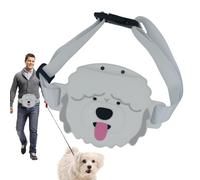 Acunny Sac de friandises pour animaux de compagnie - Sac banane en silicone résistant aux fuites en forme de chien pour animaux de compagnie | Friandise pour chats avec ceinture réglable