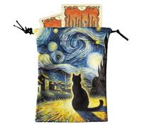 Acunny Sac de Rangement de Tarot, Pochette de Support de Carte de Tarot - Support de Rangement du Sac à Crampons 13x18cm,Case de Protection du Deck pour Les Decks Oracle, s'adapte à la Plupart des