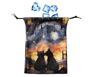 Acunny Sac de Rangement de Tarot, Pochette de Support de Carte de Tarot - Support de Sac en dés à Crampon 13x18cm,Case de Protection du Deck pour Les Decks Oracle, s'adapte à la Plupart des Cartes de