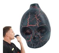 Acunny Sifflet de mort, sifflet de cri, sifflet fou, sifflet fou d'Halloween Sifflet fort aztèque Sifflet de crâne d'horreur pour sacrifice de guerre Expositions culturelles