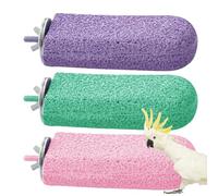 Acunny Stand de perchoir d'oiseaux, perchoirs d'oiseau pour perroquets, Stand de Perche à Oiseaux de crème glacée, Toys 3X Parrot Toys Paw Sticking, Debout à mâcher pour la Perruche à Poche Pinson