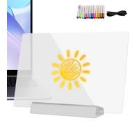 Acunny Tableau de Dessin Lumineux LED pour,Ardoise Effaçable Transparente RGB avec Stylo 12 Couleurs | Plat comme un Livre | pour Maison Bureau École Nuit Art Dessin Coloriage Affichage