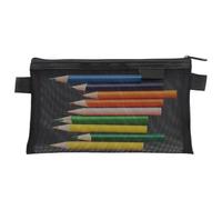 Acunny Trousse en Maille avec Fermeture éclair | Trousse de Maquillage | Organisateur de stylos léger, Accessoire de Voyage pour Adolescents, et Adultes, Noir, Voir Description, Voir