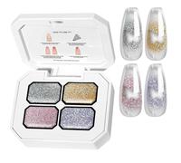 Acunny Vernis à ongles gel - 4 couleurs - Pour femme - Cosmétique des ongles - Pas de lavage nécessaire pour les rendez-vous, les fêtes, les voyages