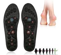 Acupressure Magnetic Massage Insoles Reflexology Pain Relief Health Foot Acupuncture Point Therapy Insole Cushion Body Detox Slimming Magnetic Arch Support Shoes Soles (M)