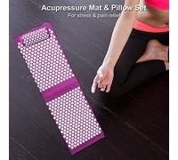 ACUPRESSURE MAT OREILLER SET SOINS DE SANTÉ YOGA MASSAGE COUSSIN AVEC SAC-SOULAGEMENT DE LA DOULEUR POUR TOUS LES INDIVIDUS ACTIFS (Vert foncé)