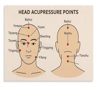 Acupressure Points Poster for Clinic Classroom Self Care Guide Wall Art Bedroom Decor