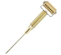 Acupuncture aiguille en or oreille en cuivre détection de massage de massage avec une petite tête détection, un rouleau d'acupuncture multifonctionnel flexible pour la clinique et l'aiguille domes