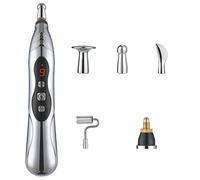 Acupuncture aiguilles électroniques Acupuncture stylo 9 engrenages USB stylo à acupuncture rechargeable pour soulagement du stylo vibrant avec 5 têtes de massage pour la douleur en relief