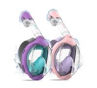 ACURE Masque de Plongée Intégral pour Enfants, SN03 Ensemble de Tuba Anti-Buée & Sec, Masque de Plongée avec Système de Respiration Plus Facile pour Les Débutants en Natation âgés de 3 à 8 Ans (2PCS)