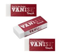 Acurit Vanish Touch Lot de 3 gommes pour artiste sans latex - Gommes souples et flexibles, fournitures de croquis avec pochette de protection - Compatible avec graphite, anthracite, pastel