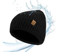 ACUSHLA Bonnet coupe-vent imperméable, noir, taille unique