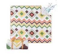 ACUSHLA Couverture de plage et de pique-nique 200 x 200 cm, imperméable et lavable, tapis de plage avec sangle de transport, parfaite pour la plage, le camping et les pique-niques, couverture de