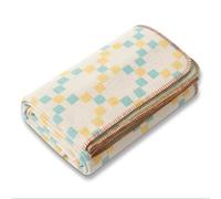 ACUSHLA Couverture en Laine Mélangée Mérinos - 160 x 200 cm - Grande et Super Douce pour Canapé, Couvre-lit, Hiver Chaud au Crochet (Grille Colorée)