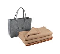 ACUSHLA Couverture en Laine Mérinos 160 x 200 cm - Douillette à 80% de Laine de Mouton Mérinos - Grande et Moelleuse, Parfaite pour Canapé - Kaki
