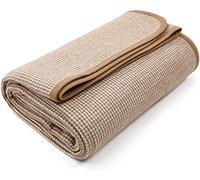 ACUSHLA Couverture en Laine mérinos - Chaude et Douillette - Lavable - Grand jeté idéal pour Le Camping en Plein air, Toutes Les Saisons - 3,68 kg - 200 x 160 cm (Jaune Chaud)