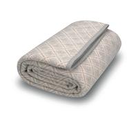 ACUSHLA Couverture en Laine mérinos - Douce, Chaude, épaisse et Lavable pour lit, canapé, Camping, Voyage, Toutes Saisons, Plaid Gris, 190 x 160 cm