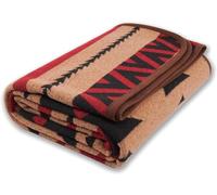 ACUSHLA Couverture en laine mérinos - Grande couverture super douce - 160 x 200 cm - Couverture de canapé, couvre-lit, couvre-lit - Couverture d'hiver crochetée (marron flamme)