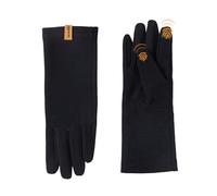 ACUSHLA Doublure de gant 100 % laine mérinos - Couche de base légère pour écran tactile pour homme et femme, hiver, course à pied, randonnée, cyclisme, pêche (290 g/m², noir, taille S)