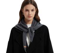 ACUSHLA Écharpe triangulaire 100 % laine mérinos pour femme tricotée tendance, léger, doux et chaud, Gris foncé 203, 120cmX40cm